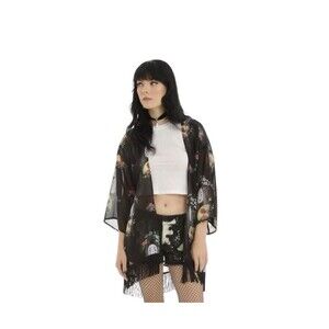 Studio Ghibli Spirited Away No Face Fringe Kimono Small By Her Universe Sheer